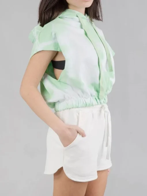Discount HINNOMINATE FELPA CORTA CON CAPPUCCIO Verde