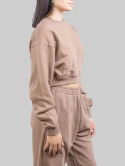 New HINNOMINATE FELPA CORTA GIROCOLLO OVERSIZE Tortora