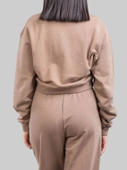 New HINNOMINATE FELPA CORTA GIROCOLLO OVERSIZE Tortora