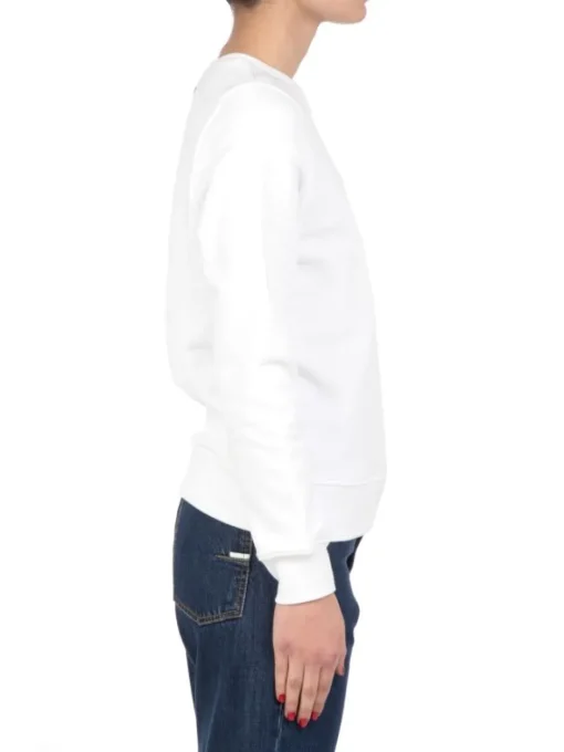 Clearance KARL LAGERFELD FELPA IKONIK KARL SWEATSHIRT IN COTONE GIROCOLLO BIANCA Bianco