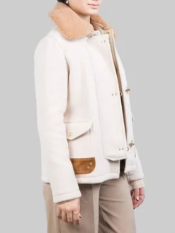 Hot FAY GIACCA 3 GANCI IN LANA EFFETTO VINTAGE CON COLLETTO IN ECO SHEARLING Beige