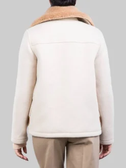 Hot FAY GIACCA 3 GANCI IN LANA EFFETTO VINTAGE CON COLLETTO IN ECO SHEARLING Beige