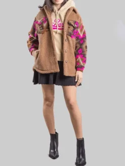 Outlet MC2 SAINT BARTH GIACCA CAMICIA ELYS A FANTASIA ETNICA Cammello