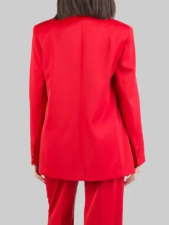 New PINKO GIACCA DOPPIOPETTO IN TESSUTO ELASTICIZZATO LUCIDO Rosso