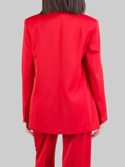 New PINKO GIACCA DOPPIOPETTO IN TESSUTO ELASTICIZZATO LUCIDO Rosso