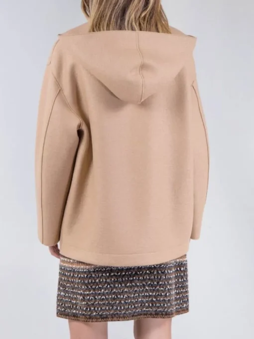 Best HARRIS WHARF LONDON GIACCA IN LANA VERGINE CON CAPPUCCIO Beige