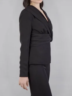 Discount HANITA GIACCA IN TESSUTO ELASTICIZZATO INCROCIATO Nero