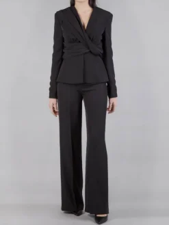 Discount HANITA GIACCA IN TESSUTO ELASTICIZZATO INCROCIATO Nero