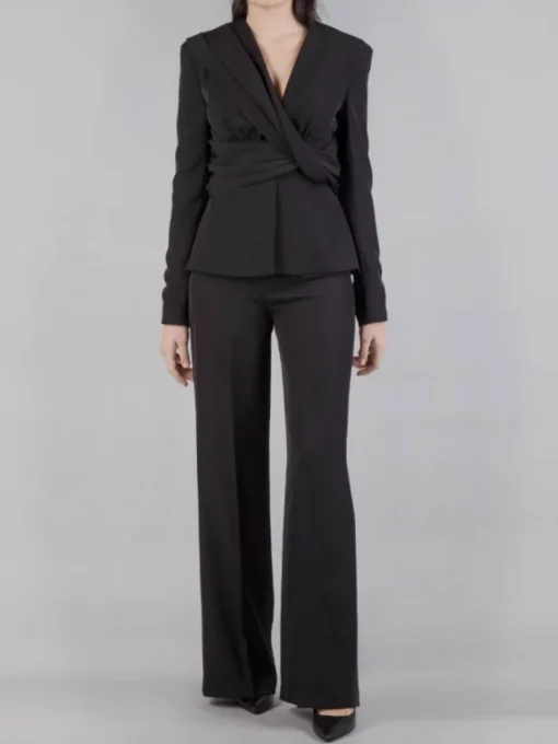 Discount HANITA GIACCA IN TESSUTO ELASTICIZZATO INCROCIATO Nero