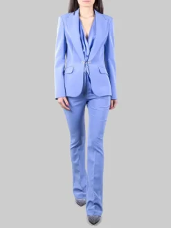 New HANITA GIACCA MONOPETTO BLU CON BOTTONE GIOIELLO Pervinca