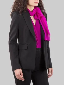 Sale PINKO GIACCA MONOPETTO NERA GIAMBURRASCA IN PUNTO STOFFA CON BOTTONI ORO Nero