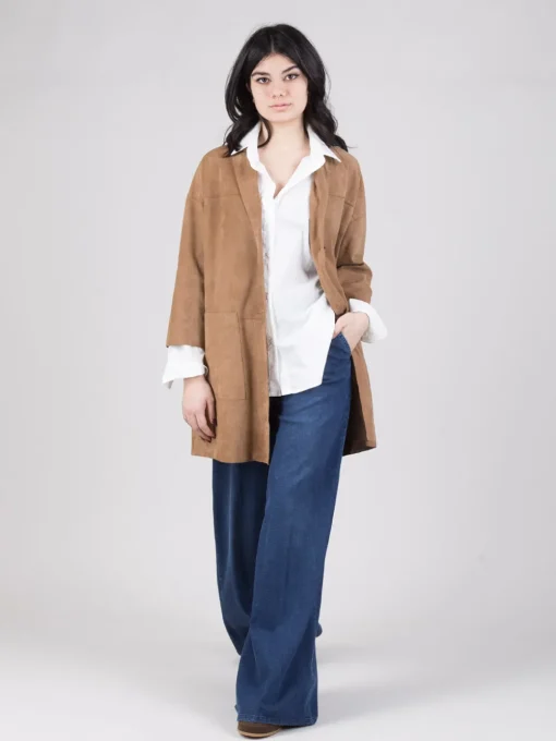 Discount THE JACKIE LEATHERS Giacca Virginia suede