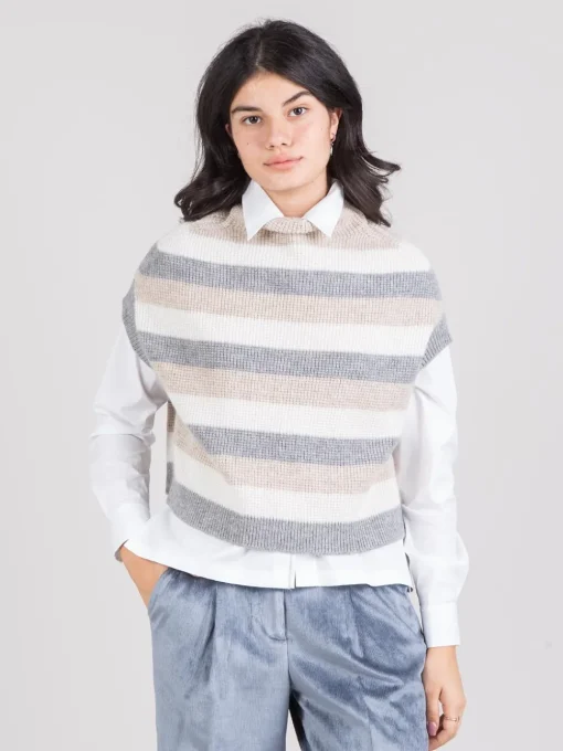 Discount PESERICO Gilet a righe