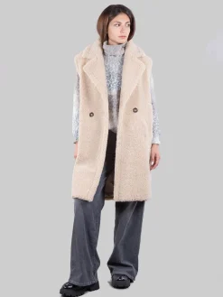 Hot BETTA CORRADI Gilet lungo in ecopelliccia