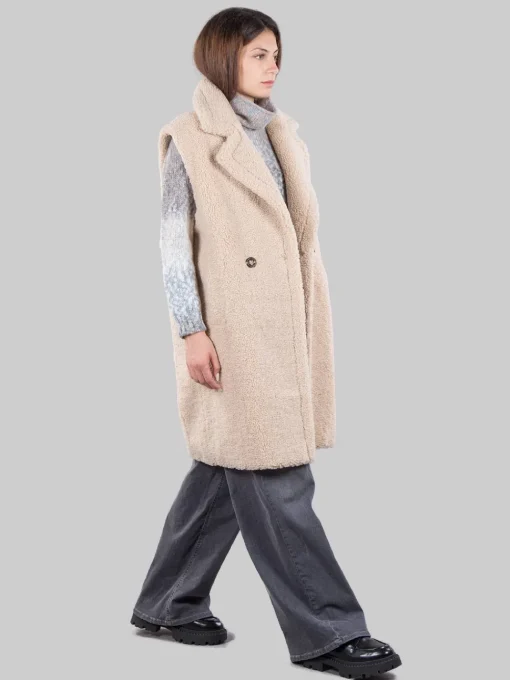 Hot BETTA CORRADI Gilet lungo in ecopelliccia