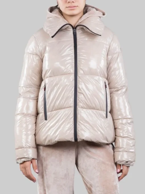 Discount CANADIAN CLASSICS GIUBBETTO AMHERST IN TESSUTO RICICLATO EFFETTO GLOSSY Beige