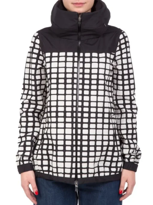Clearance HERNO GIUBBETTO LAMINAR A NERO E BIANCO Fantasia