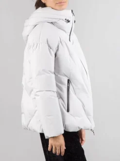 New HERNO GIUBBETTO LAMINAR CON CAPPUCCIO Bianco
