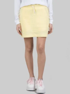 Discount COLMAR ORIGINALS GONNA MINI GIALLA IN TESSUTO ELASTICIZZATO JACQUARD CON COULISSE IN VITA Giallo