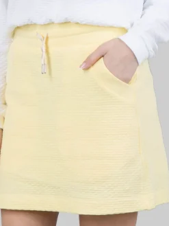 Discount COLMAR ORIGINALS GONNA MINI GIALLA IN TESSUTO ELASTICIZZATO JACQUARD CON COULISSE IN VITA Giallo