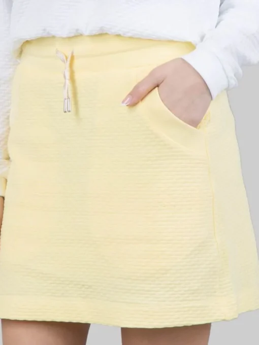 Discount COLMAR ORIGINALS GONNA MINI GIALLA IN TESSUTO ELASTICIZZATO JACQUARD CON COULISSE IN VITA Giallo
