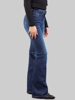 Best PINKO JEANS FLARE SLIM FIT IN TESSUTO ELASTICIZZATO CON CINTURA LOVE BIRDS Blu