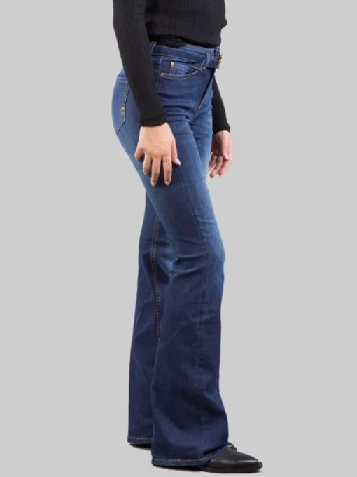 Best PINKO JEANS FLARE SLIM FIT IN TESSUTO ELASTICIZZATO CON CINTURA LOVE BIRDS Blu