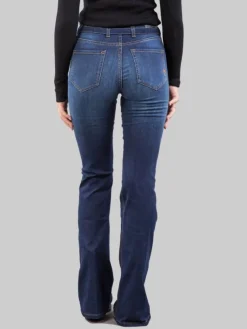 Best PINKO JEANS FLARE SLIM FIT IN TESSUTO ELASTICIZZATO CON CINTURA LOVE BIRDS Blu