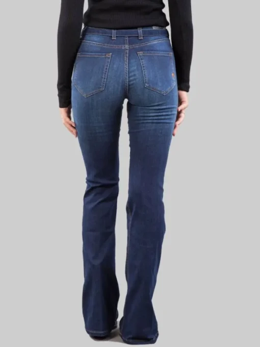 Best PINKO JEANS FLARE SLIM FIT IN TESSUTO ELASTICIZZATO CON CINTURA LOVE BIRDS Blu