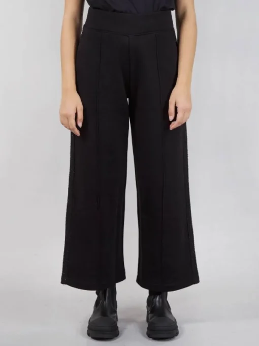 Clearance KARL LAGERFELD JOGGER CON INSERTO LATERALE IN BOUCLÉ Nero