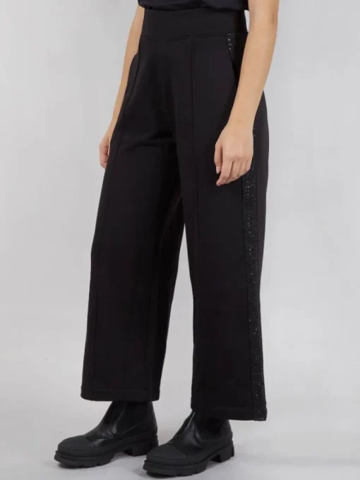 Clearance KARL LAGERFELD JOGGER CON INSERTO LATERALE IN BOUCLÉ Nero