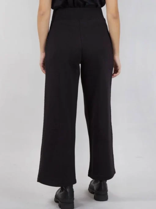 Clearance KARL LAGERFELD JOGGER CON INSERTO LATERALE IN BOUCLÉ Nero