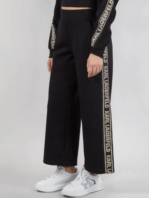 Best KARL LAGERFELD JOGGER IN COTONE CON NASTRO LOGATO Nero