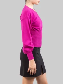 Best PINKO MAGLIA IN LANA STRETCH CON ANELLO LOVE BIRDS ORO Viola