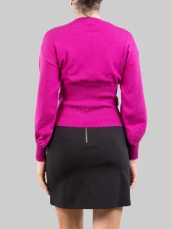 Best PINKO MAGLIA IN LANA STRETCH CON ANELLO LOVE BIRDS ORO Viola