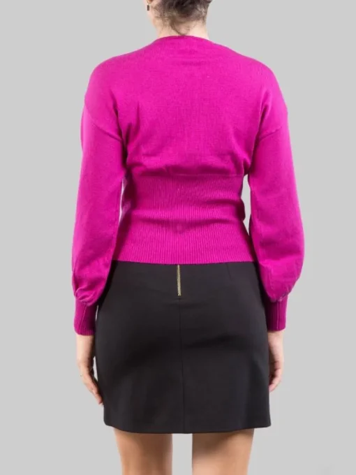 Best PINKO MAGLIA IN LANA STRETCH CON ANELLO LOVE BIRDS ORO Viola