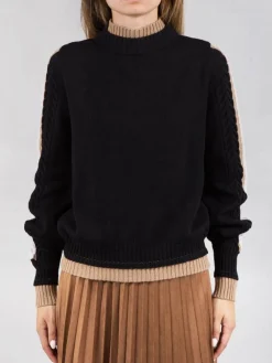 Clearance D.EXTERIOR MAGLIA IN MISTO CASHMERE E SETA Nero