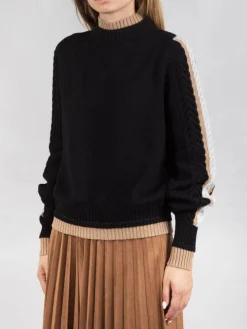 Clearance D.EXTERIOR MAGLIA IN MISTO CASHMERE E SETA Nero