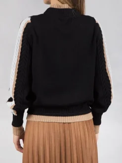 Clearance D.EXTERIOR MAGLIA IN MISTO CASHMERE E SETA Nero