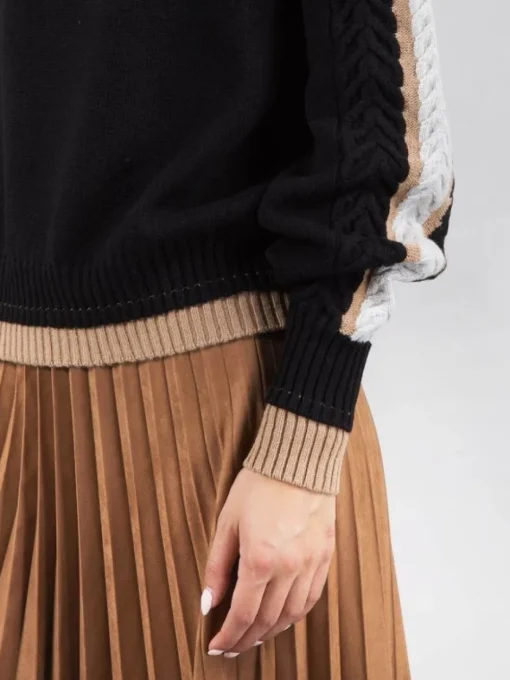 Clearance D.EXTERIOR MAGLIA IN MISTO CASHMERE E SETA Nero
