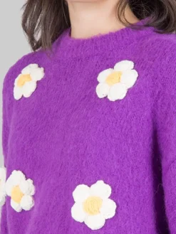 Hot MC2 SAINT BARTH MAGLIONE A GIROCOLLO DANYA CON MARGHERITE Viola
