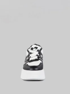 Clearance ASH MAXI SNEAKER MATCH IN PELLE BICOLORE BIANCA E NERA Nero