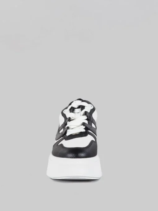 Clearance ASH MAXI SNEAKER MATCH IN PELLE BICOLORE BIANCA E NERA Nero