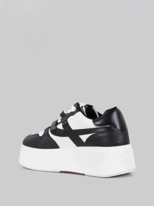 Clearance ASH MAXI SNEAKER MATCH IN PELLE BICOLORE BIANCA E NERA Nero