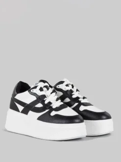 Clearance ASH MAXI SNEAKER MATCH IN PELLE BICOLORE BIANCA E NERA Nero