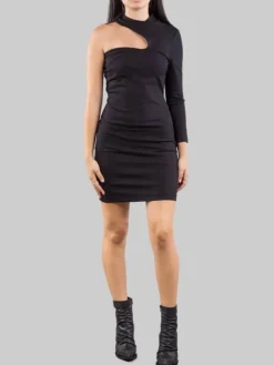 Hot PHO FIRENZE MINI ABITO E ORA A COLLO ALTO Nero