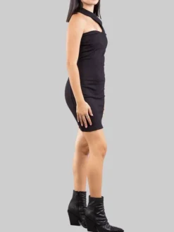 Hot PHO FIRENZE MINI ABITO E ORA A COLLO ALTO Nero