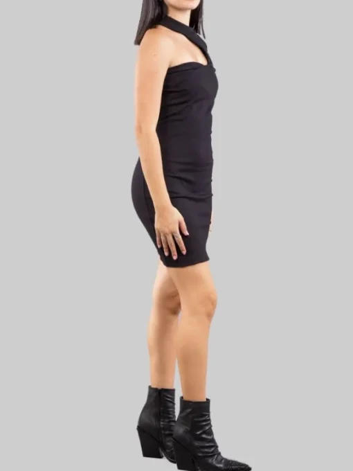 Hot PHO FIRENZE MINI ABITO E ORA A COLLO ALTO Nero
