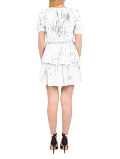 Sale ANIYE BY MINI ABITO PRISCILLA IN FULL PAILLETTES Bianco