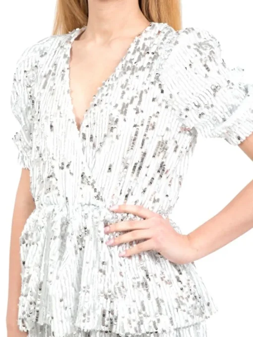 Sale ANIYE BY MINI ABITO PRISCILLA IN FULL PAILLETTES Bianco
